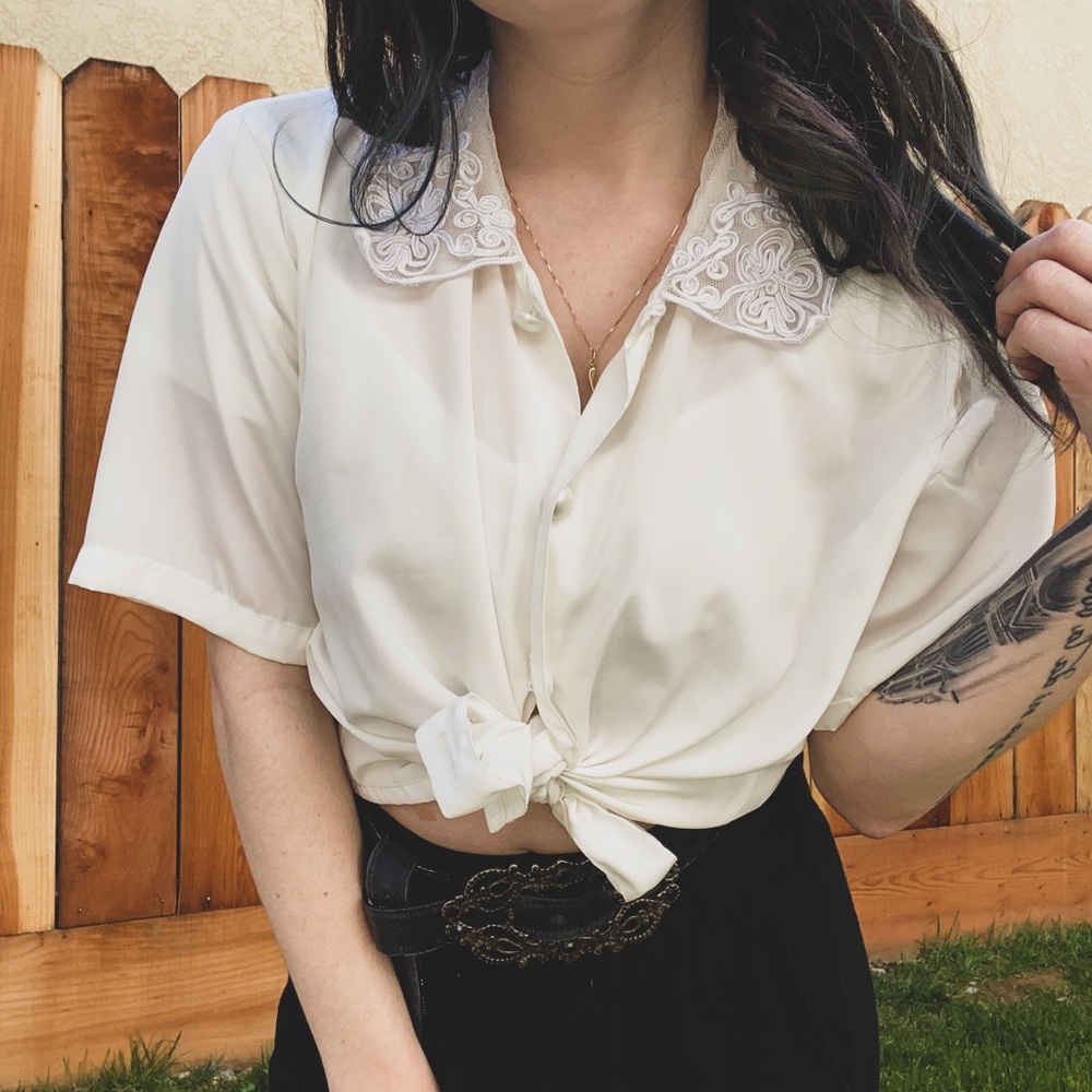 Vintage collared top.